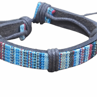 Βραχιόλι με Υφαντό και Tribal Μοτίβο - Χειροποίητο