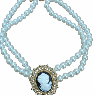 Σετ Κοσμημάτων με Καμέο και Λευκές Πέρλες – Περιδέραιο & Βραχιόλι