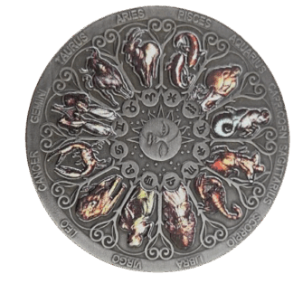 Μεταλλικό Συλλεκτικό Νόμισμα Ζωδίων – Ανάγλυφο Διπλής Όψης