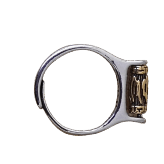 Ατσάλινο Δαχτυλίδι Μούντρα Τύχης – Ρυθμιζόμενο Unisex