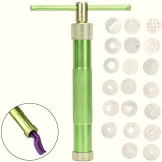 Extruder πολυμερικού πηλού μεταλλικός με 20 δίσκους σχεδίων και παραγόμενα σχήματα