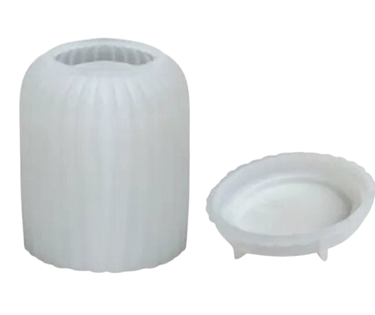 Καλούπι Σιλικόνης Βαζάκι με Καπάκι για Ρητίνη, Σαπούνι & Κερί