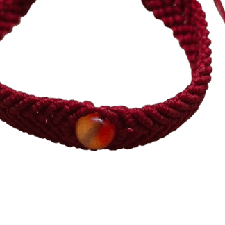 Βραχιόλι Μακραμέ με Χάντρα Καρνεόλη – Χειροποίητο