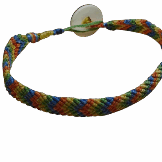 χειροποίητο βραχιόλι μακραμέ 4 χρωμάτων με κούμπωμα boho unisex