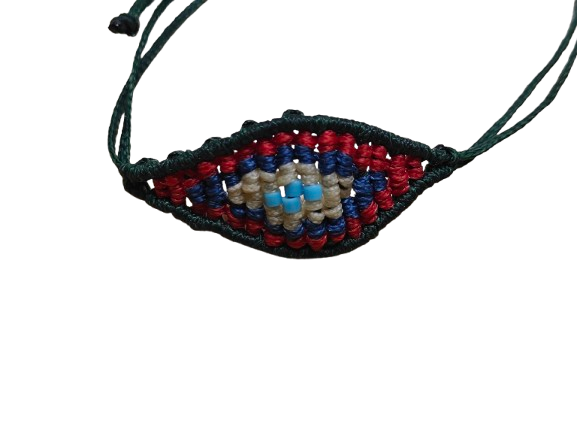 Βραχιόλι Μακραμέ Ματάκι και Χάντρες Miyuki - Χειροποίητο - Image 2
