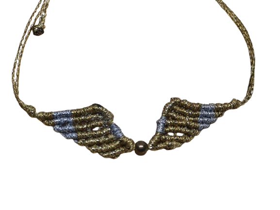 Χειροποίητο Βραχιόλι Μακραμέ Φτερά