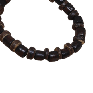 Χειροποίητο Βραχιόλι με Σκούρες Ξύλινες Χάντρες