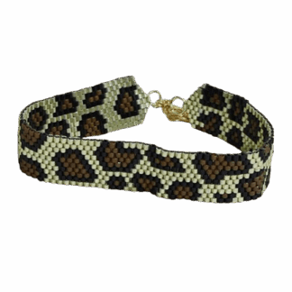 Miyuki Leopard – Statement Βραχιόλι με Animal Print