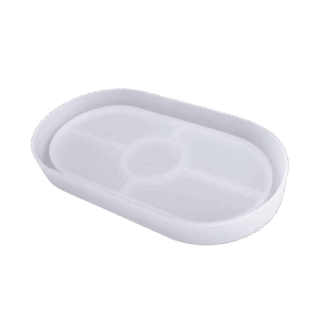 Καλούπι Σιλικόνης Οβάλ Δίσκος Κοσμημάτων – Για Ρητίνη & Γύψο