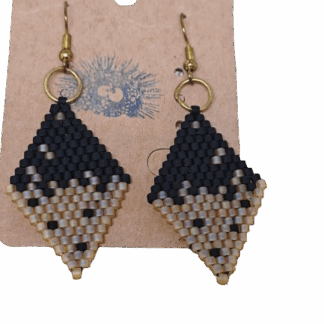 Σκουλαρίκια Miyuki Ρόμβος  - Χειροποίητο