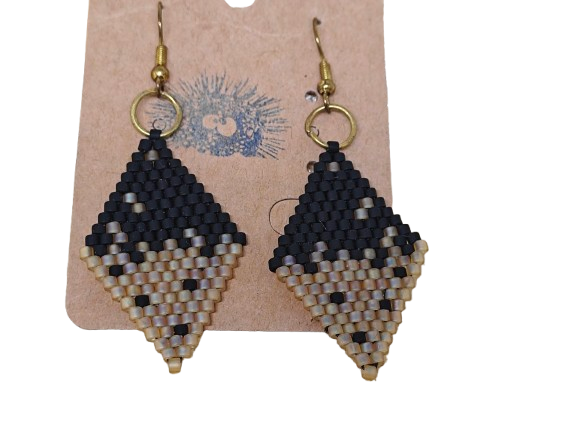 Σκουλαρίκια Miyuki Ρόμβος - Χειροποίητο