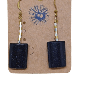 Σκουλαρίκια Μπλε Χρυσόλιθος & Miyuki – Χειροποίητο