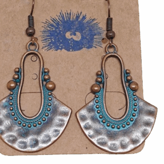 Σκουλαρίκια Τσεκούρι από Οξειδωμένο Χαλκό