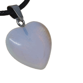 Μενταγιόν Φεγγαρόπετρα σε σχήμα Καρδιάς