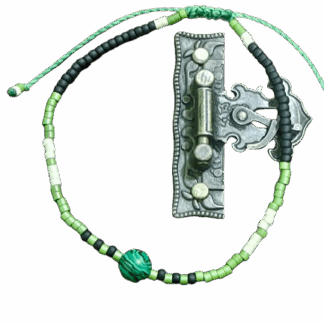 Βραχιόλι με Μαλαχίτη & Χάντρες Miyuki – Χειροποίητο