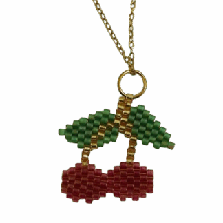 Μενταγιόν Miyuki με Σχέδιο Κεράσι - Χειροποίητο