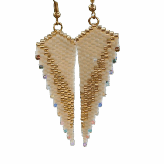 Σκουλαρίκια Miyuki Φτερά – Χειροποίητο