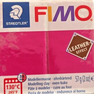 Πολυμερικός πηλός Fimo Leather Effect 57g χρώμα berry 229 με εφέ δέρματος