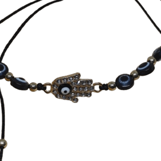 Βραχιόλι Μακραμέ με Χέρι της Φατμά και Μάτι – Χειροποίητο