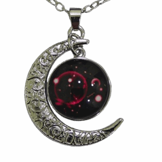 Μενταγιόν Φεγγάρι & Ζώδιο με Εφέ Γαλαξία - Χειροποίητο