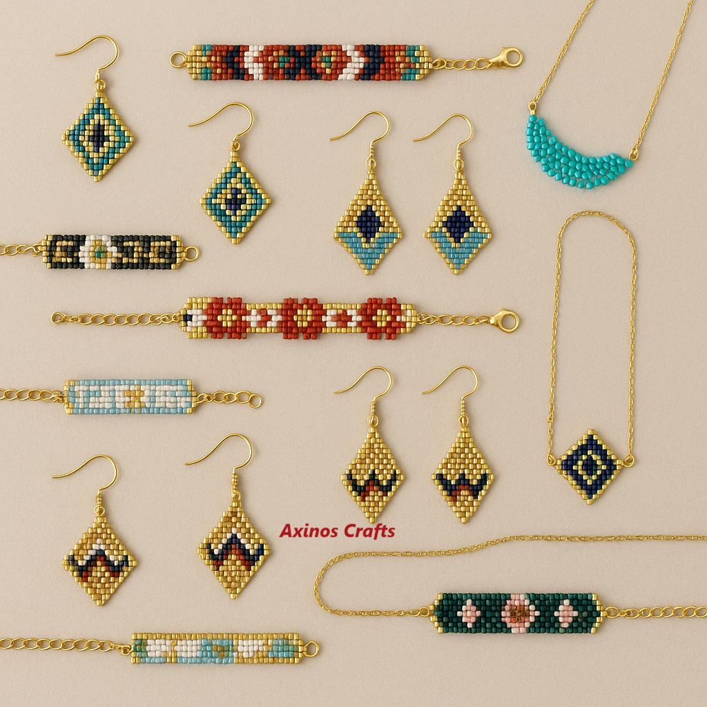 “Χειροποίητο κόσμημα με Miyuki χάντρες – διαδικασία δημιουργίας”