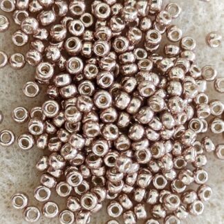 Miyuki Round Rocailles 11/0 Ιαπωνικές χάντρες Galvanized Light Champagne