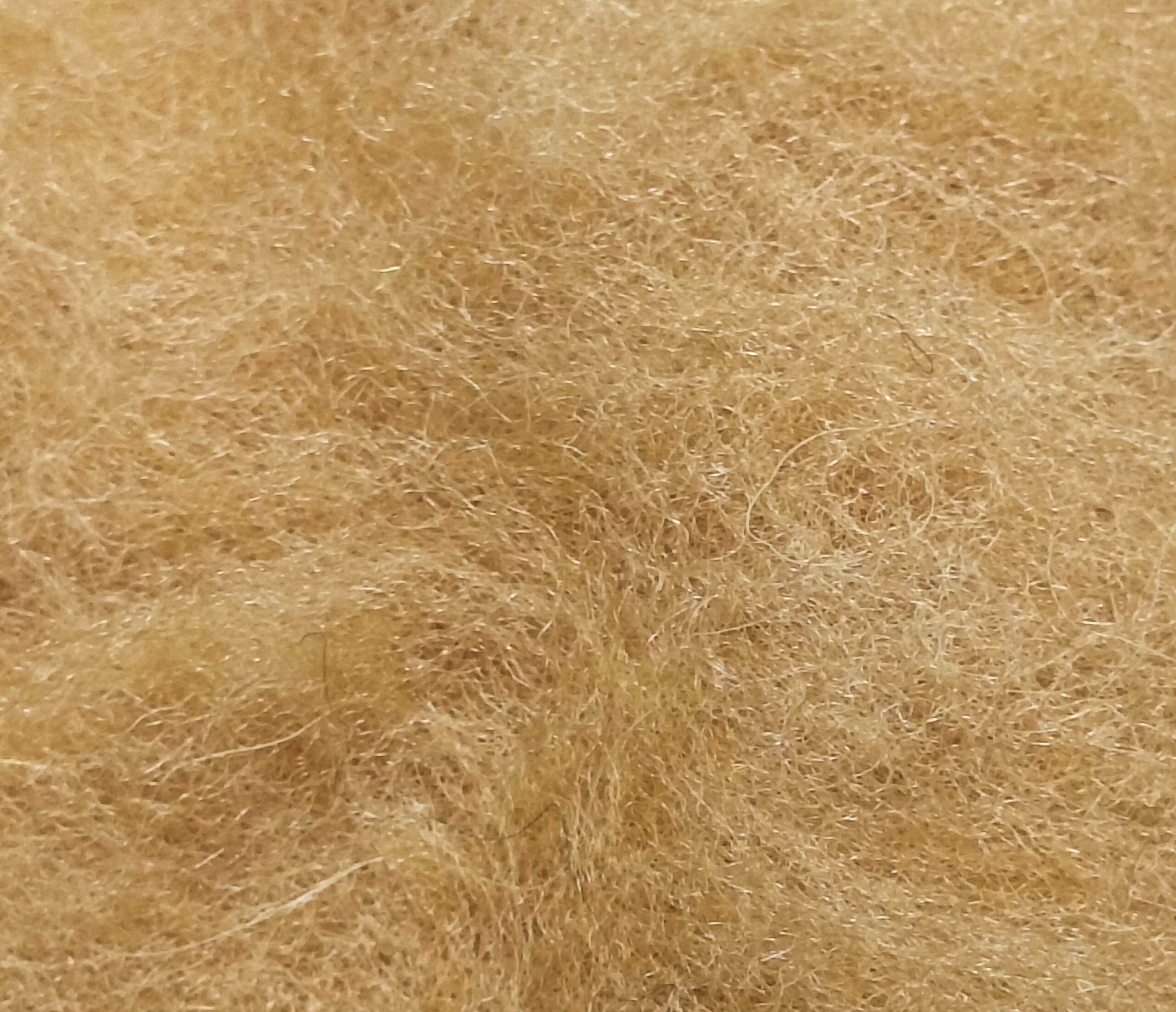 Μη λαναρισμένο μαλλί Merino για Needle Felting 10 g σε ζεστή κιτρινοχάλκινη απόχρωση.