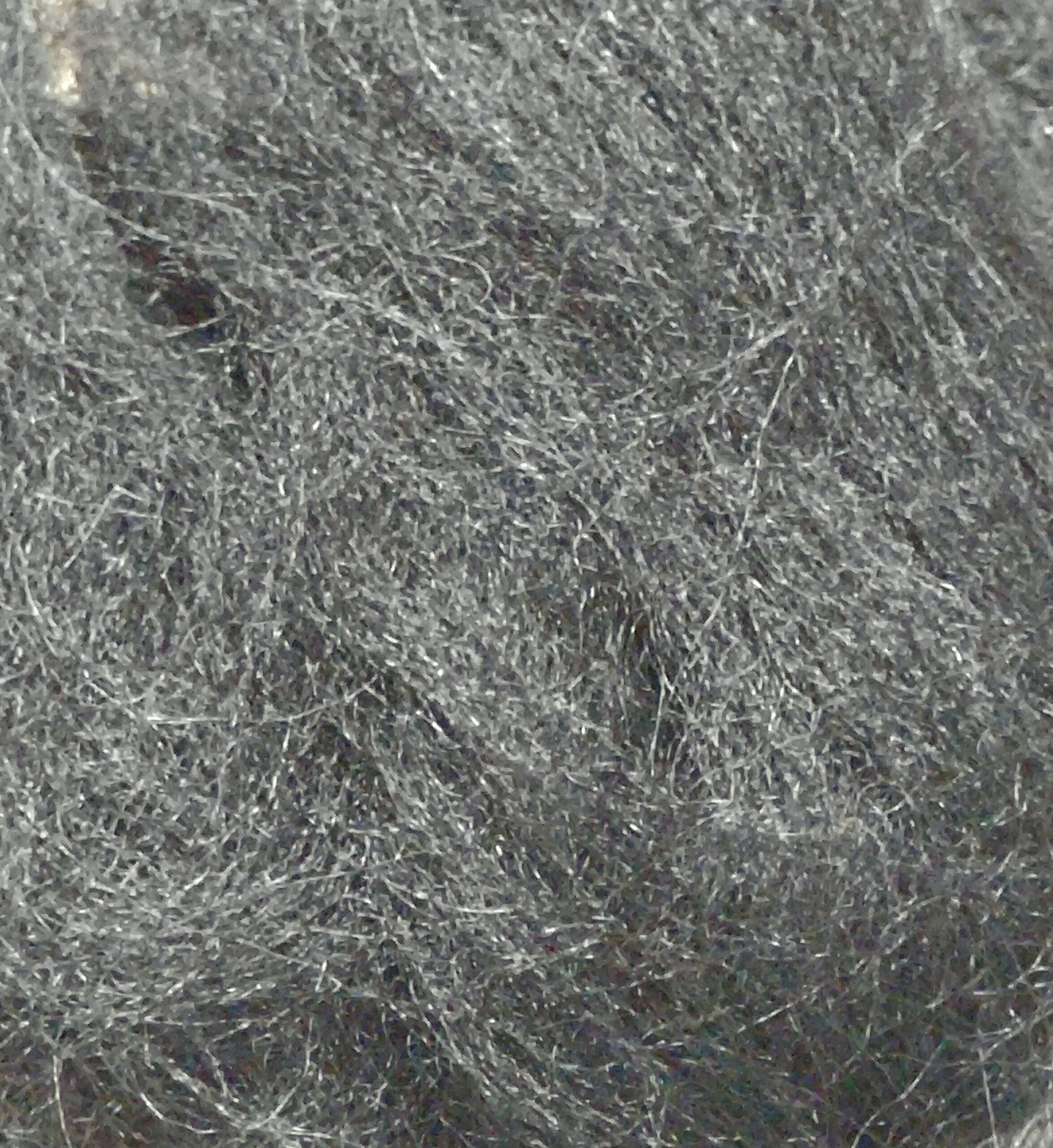 Λαναρισμένο μαλλί Merino για Needle Felting 5 g σε μαύρο χρώμα, κοντινή λήψη